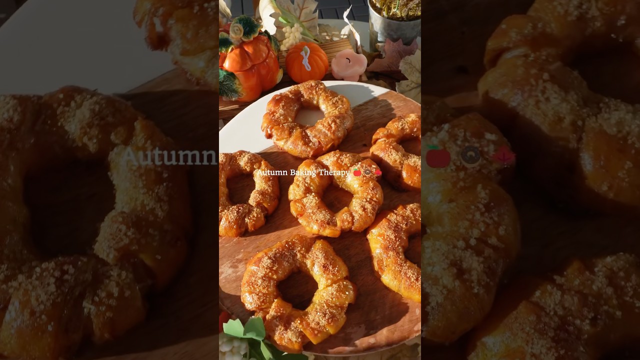 Rice paper crispy apple donuts 🍎
