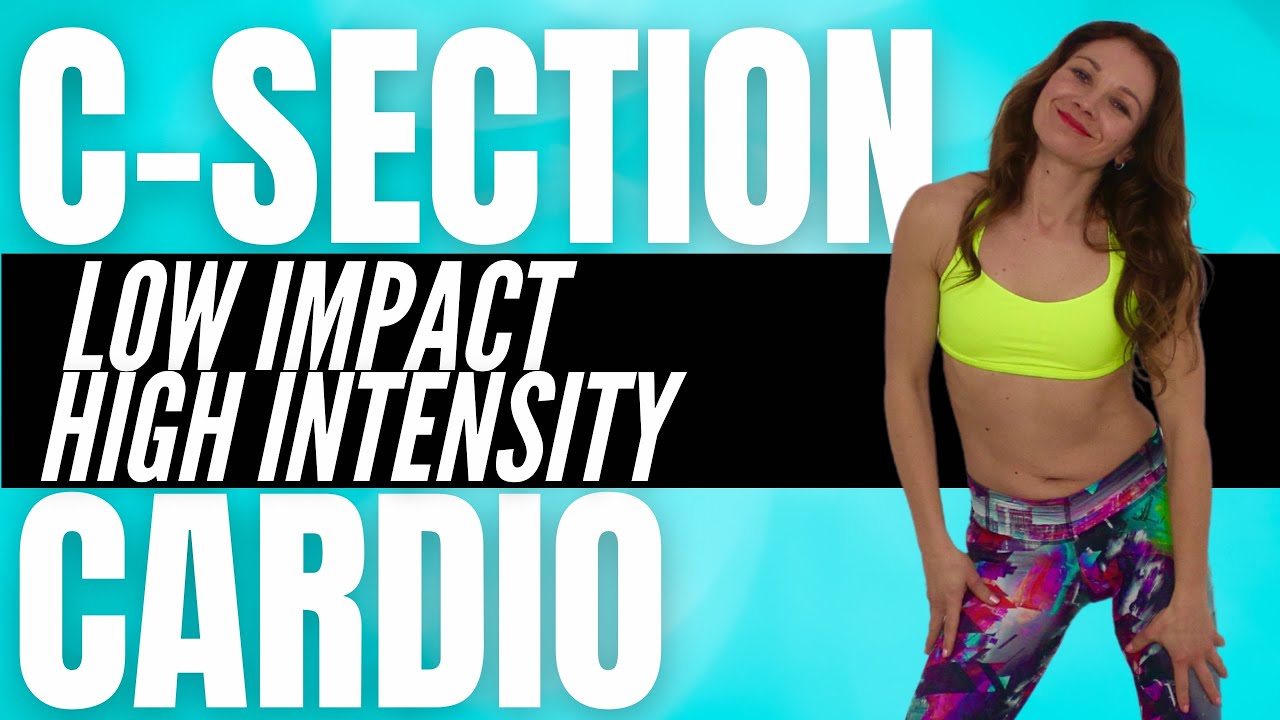 Post C Section Exercise Low Impact Cardio (LOW IMPACT HIGH INTENSITY) | AFTER C SECTION WORKOUT