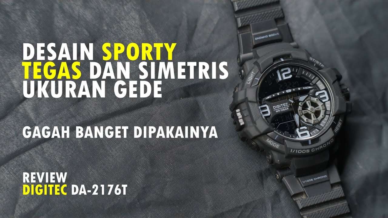 REVIEW DIGITEC DA-2176T | JAM TANGAN SPORTY DENGAN DESAIN YG TEGAS DAN SIMETRIS. UKURANNYA GEDE