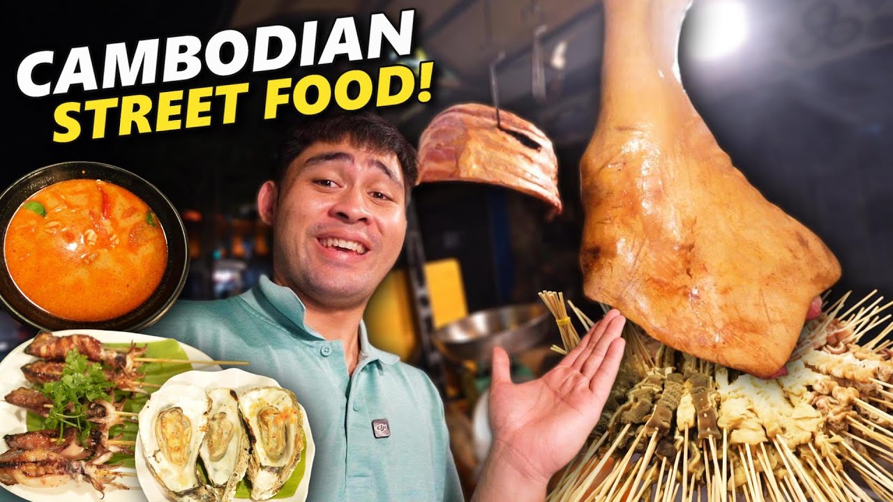 Extreme Cambodian Street Food Tour! CHEAPEST HUGE Steak and SEAFOOD in Cambodia🇰🇭