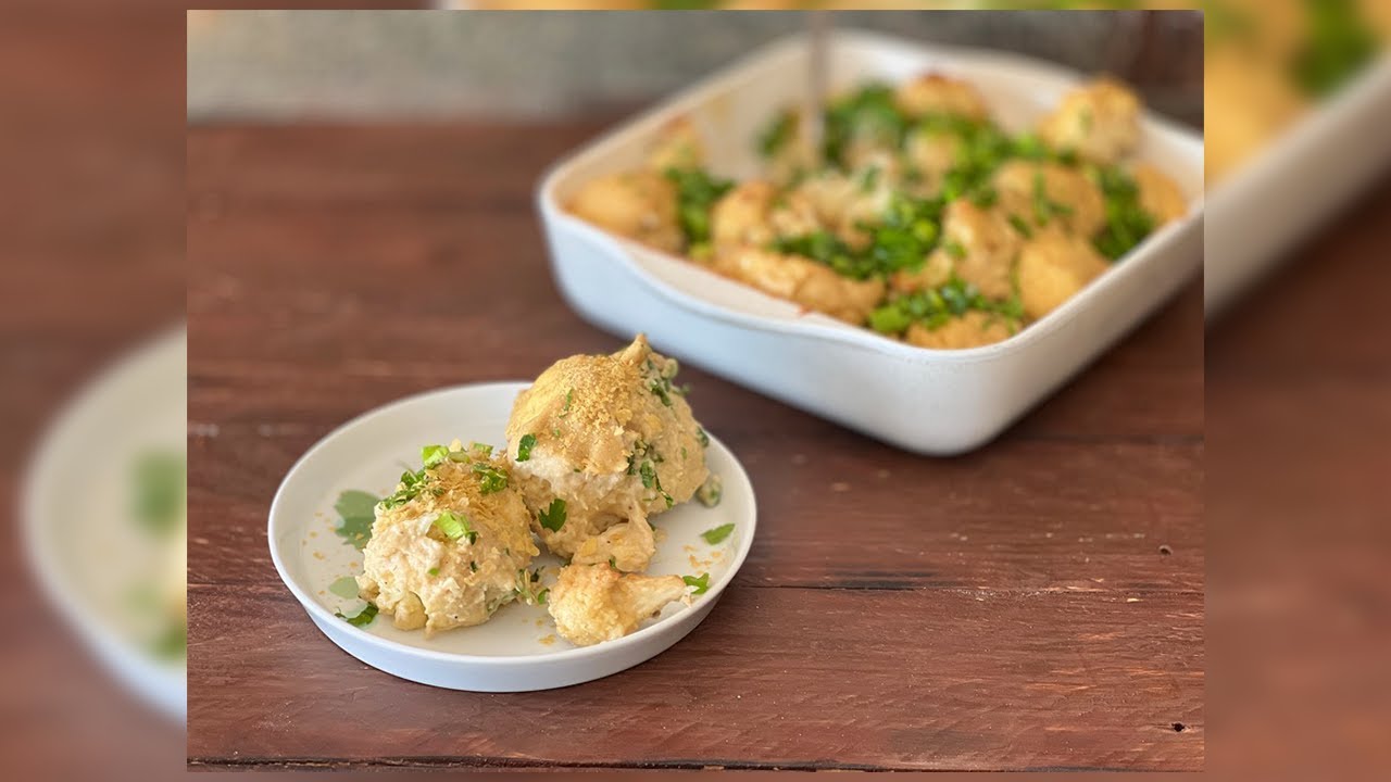 Glutensiz Vegan Beşamel Soslu Fırında Karnabahar | Ayşe Kadaifçi