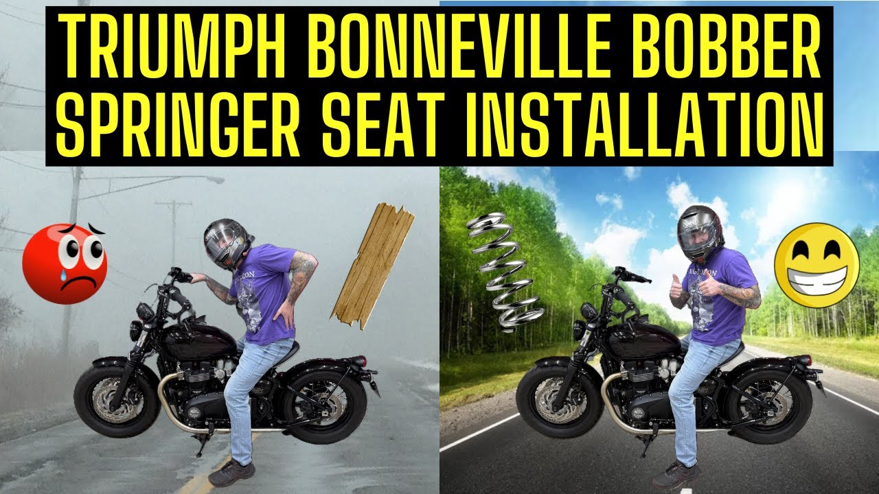 Установка сиденья Springer на мотоцикл Triumph Bonneville Bobber