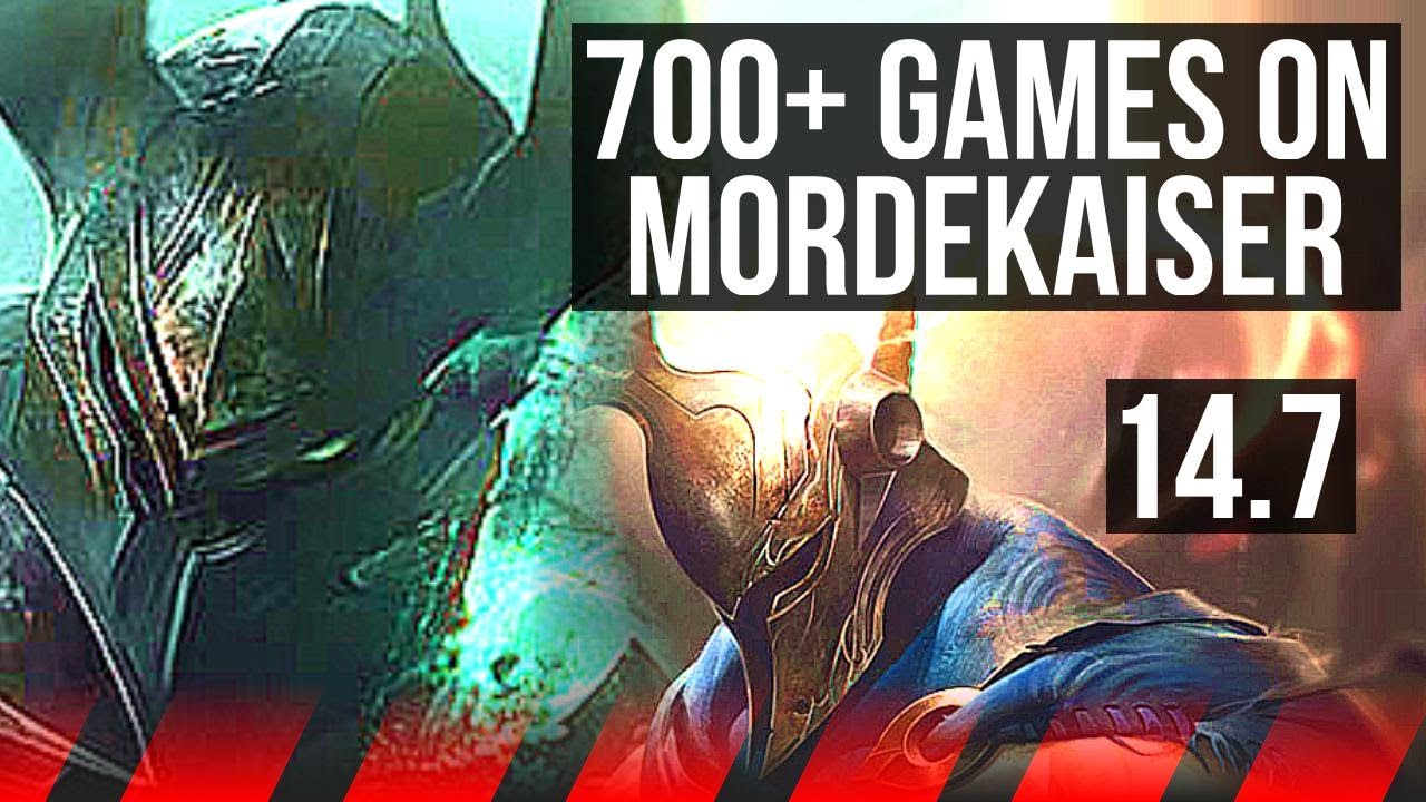 MORDEKAISER vs PANTHEON (TOP) | 6 solo kills, 700+ games | EUW Master | 14.7
