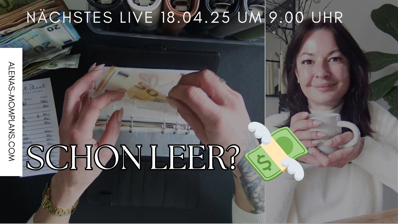 💸 Cash Stuffing Mitte des Monats | Budget Check In & Umschlag Update 💸 1140 Euro für 3 Personen