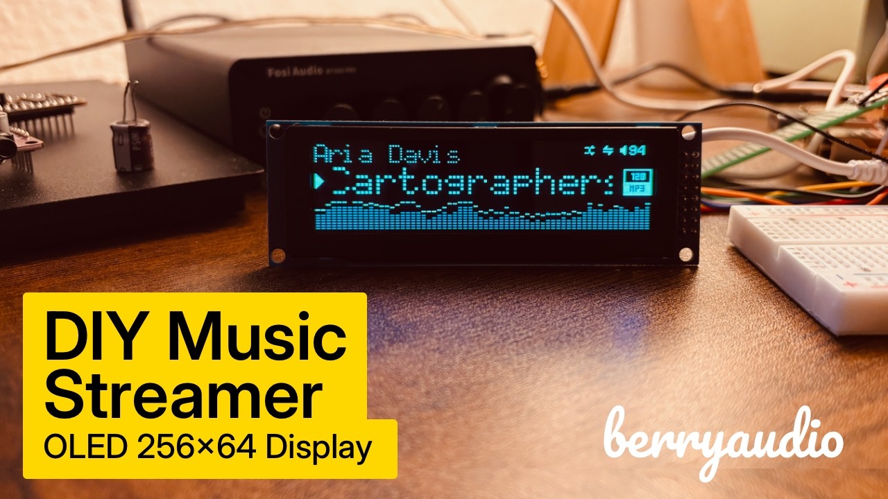 Custom Audio Streamer Display - SSD1322 + Raspberry Pi