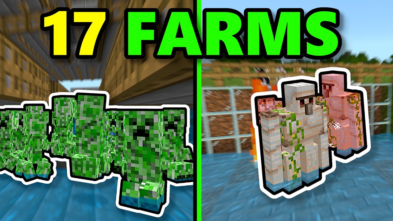 These are the BEST FARMS in MINECRAFT BEDROCK Edition...