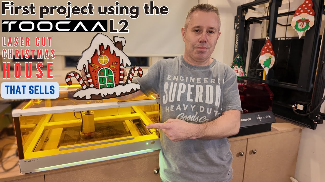 First Laser project using the Fully Enclosed Class1 TOOCAA L2 #laser #lasercutting