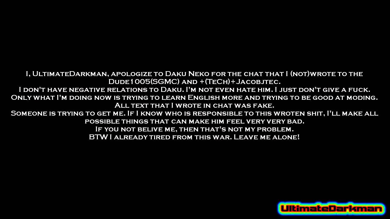My apologize to Daku Neko