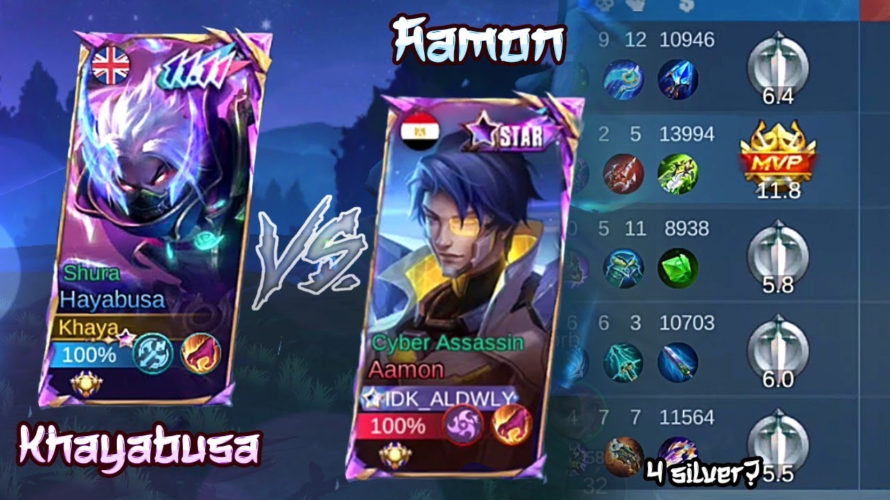 CARRYING 4 SILVERS IN MYTHIC RANK | HAYABUSA ASHURA vs AAMON SOLO RANK GAMEPLAY - MLBB