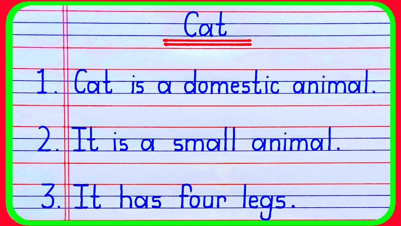 10 Lines on Cat in English | Essay on Cat in english | Cat Essay in English | 10 Lines Essay on Cat