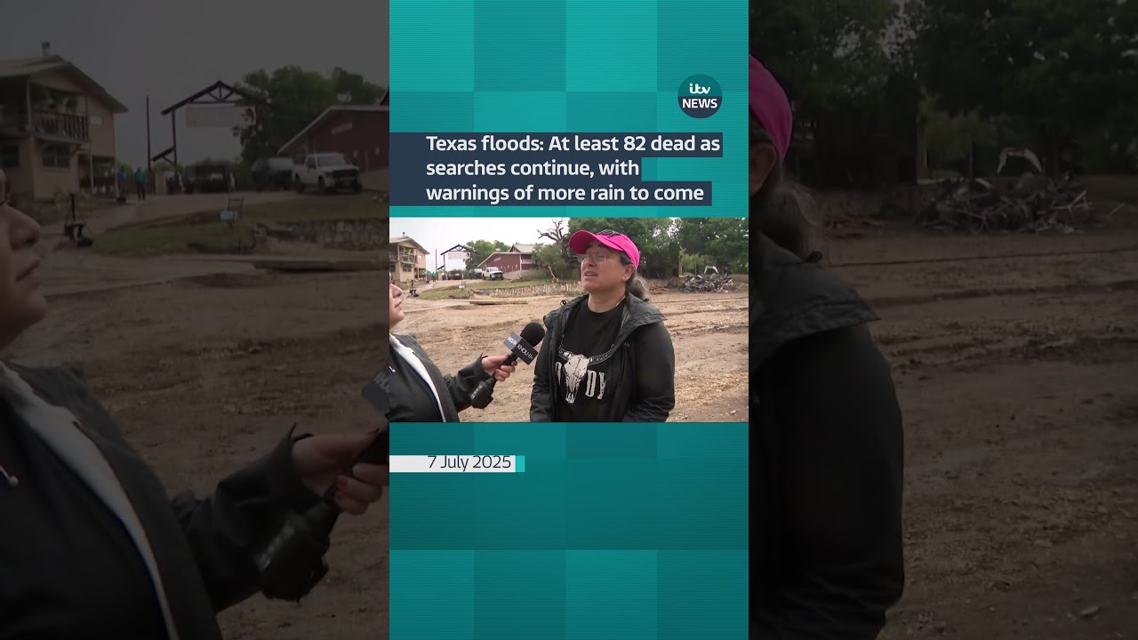 Texas floods: At least 82 dead as searches continue | ITV News