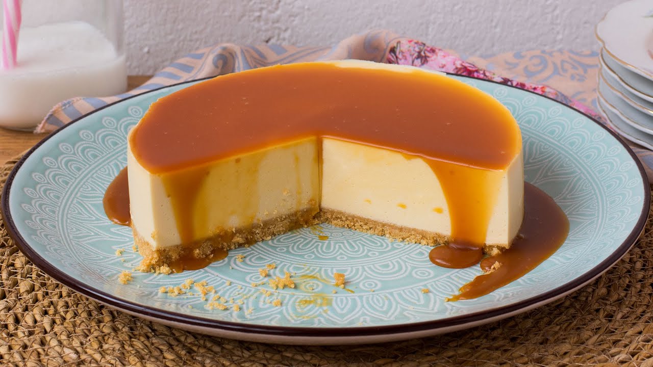 Cheesecake de caramelo salado sin horno