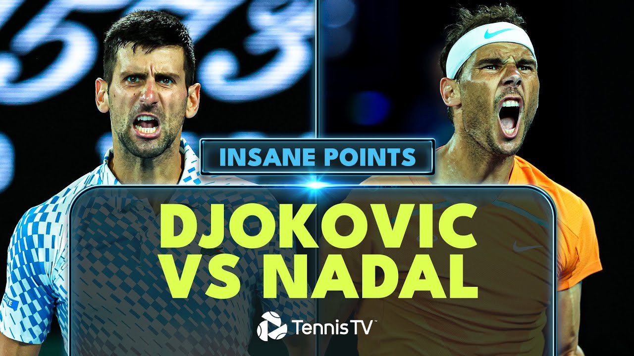 22(!) Novak Djokovic vs Rafael Nadal Amazing Points 🤯