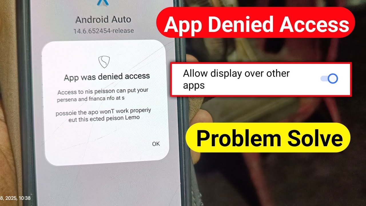 How to Fix App Was Denied Access | Display Over Other Apps on nhi ho rha hai 