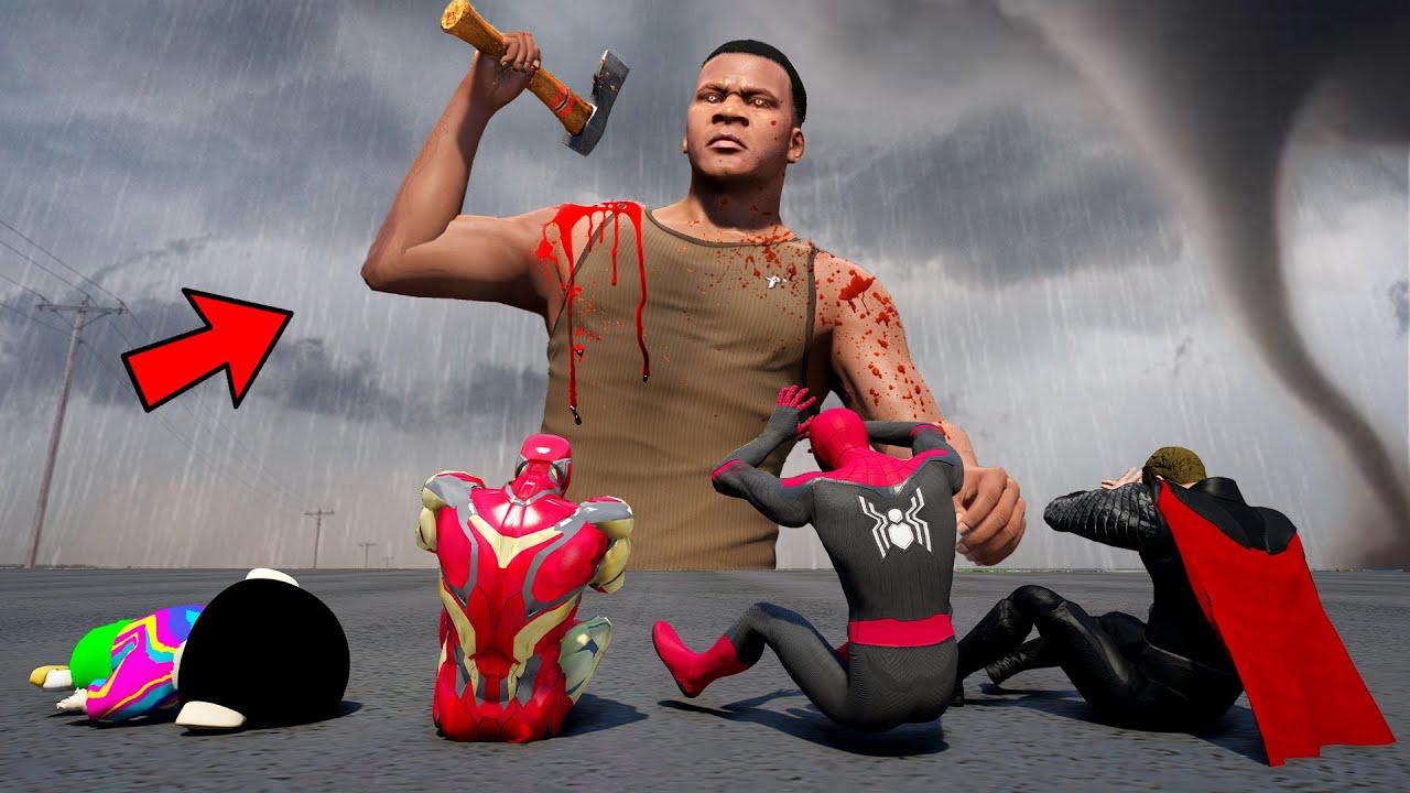 Franklin Tries to kill AVENGERS in GTA 5