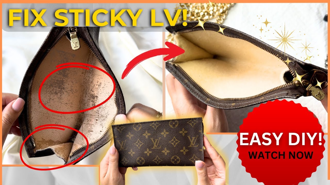 Say Goodbye to STICKY Louis Vuitton INTERIOR Lining! 🛠️✨ | EASY DIY HACK