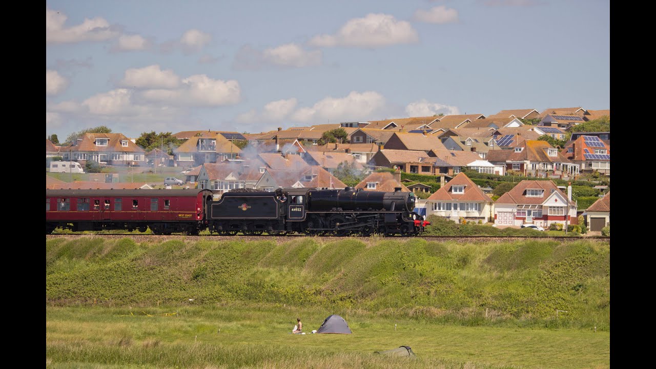 Black 5 no.44932 with 'The Seaford to Brighton 150' - Sunday 8th June 2014