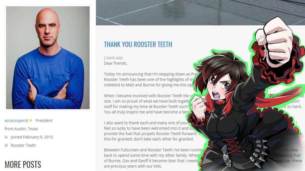 The President of RoosterTeeth Has Stepped Down