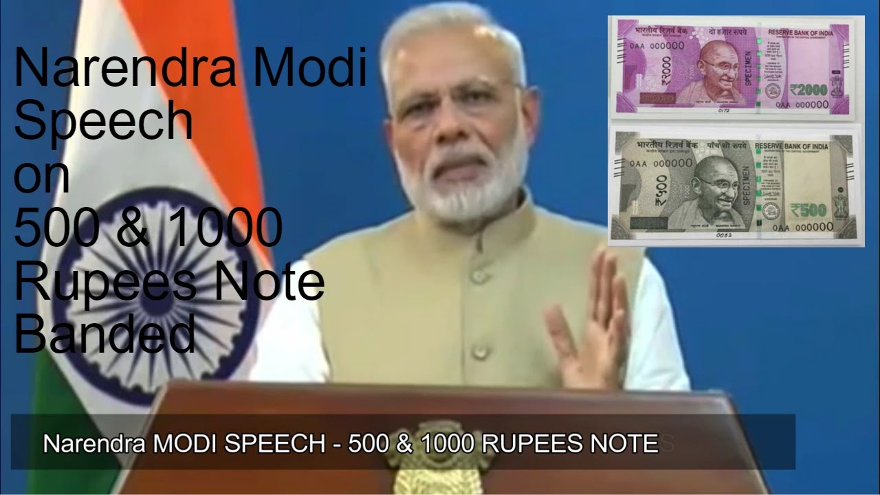 500 and 1000 RUPEES NOTES are BANNED | Narendra Modi Speech on 8th November'2016