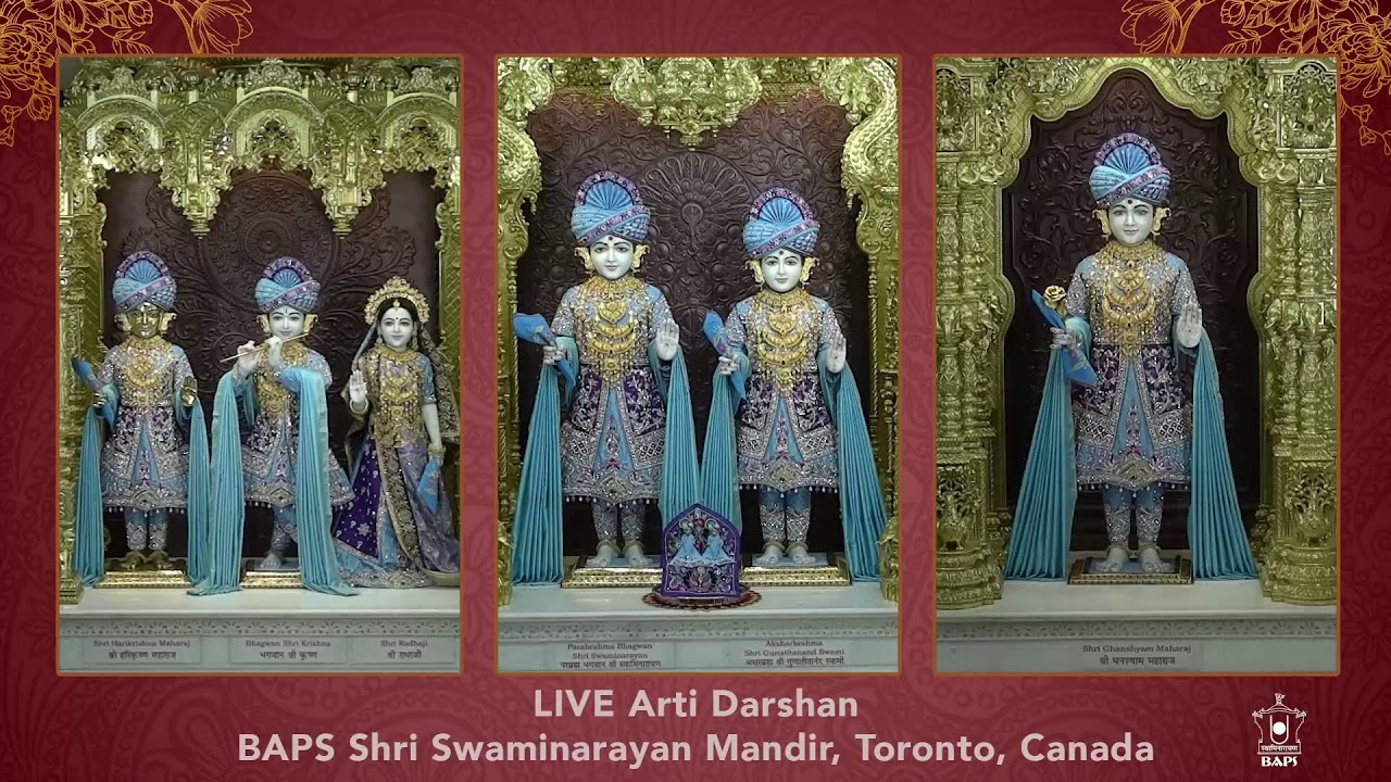 LIVE Sandhya Arti - BAPS Shri Swaminarayan Mandir - Toronto, Canada