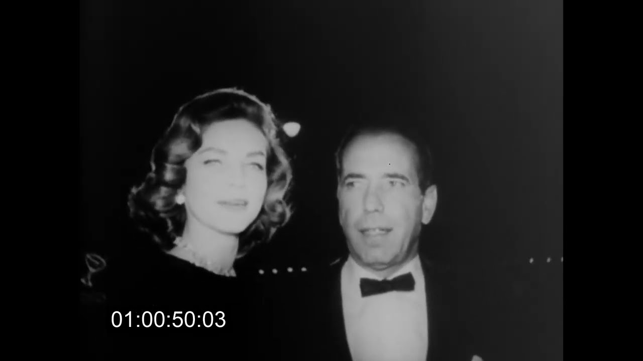 Humphrey Bogart/Lauren Bacall Newsreel Footage (1950s)
