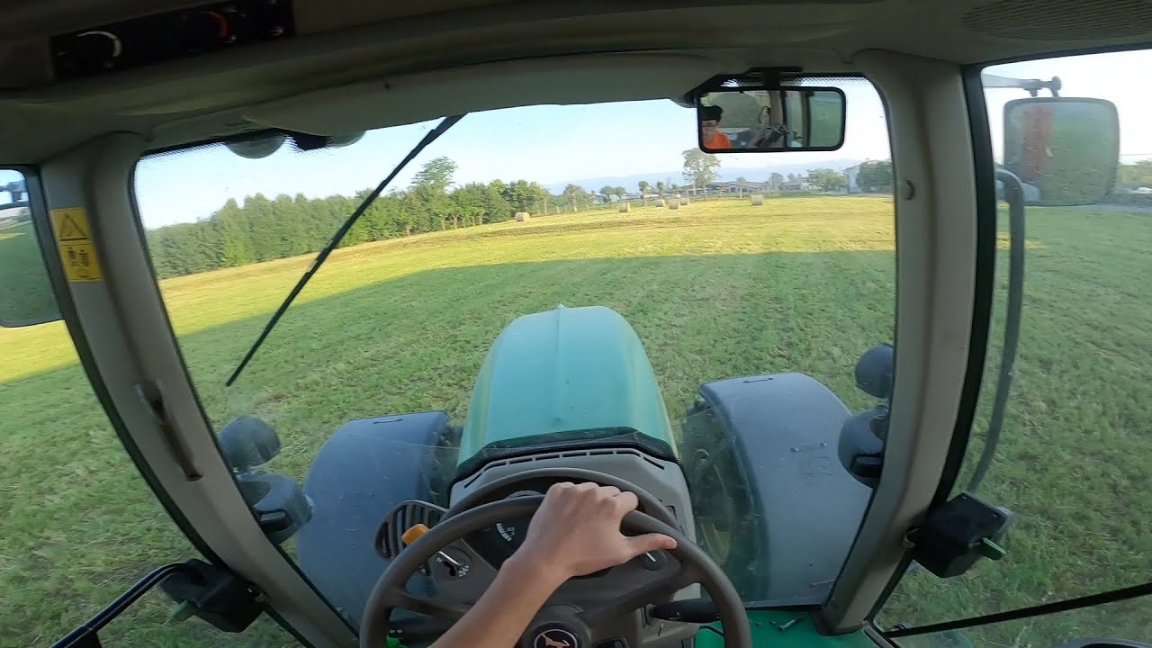 ON BOARD John deere 6630 Premium+Mutti amos M12 bale collection! (POV)