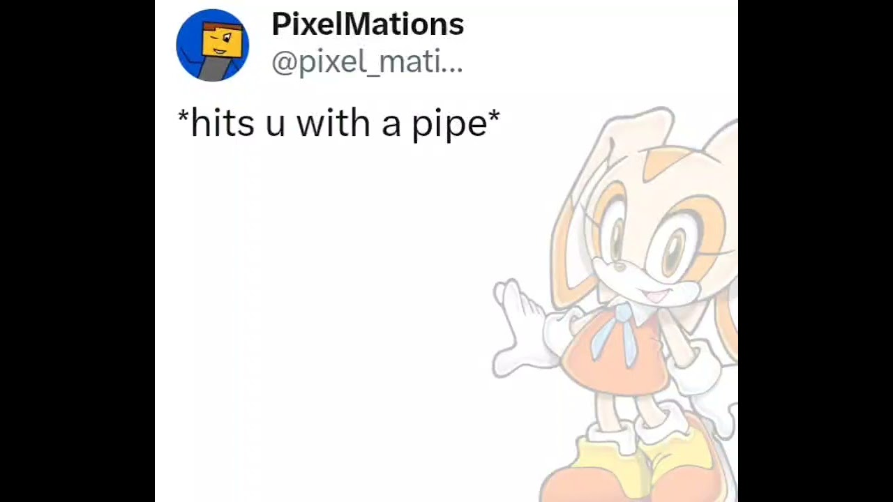 Cream accidentally hits you with a pipe