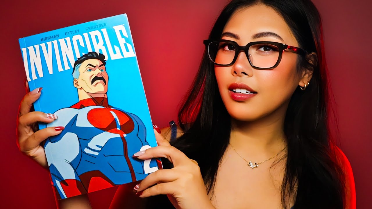 ASMR 📖 Reading MORE 'INVINCIBLE' Comics 💥 Soft Whispers & Paper Tracing For Sleep 💤 Volume 2
