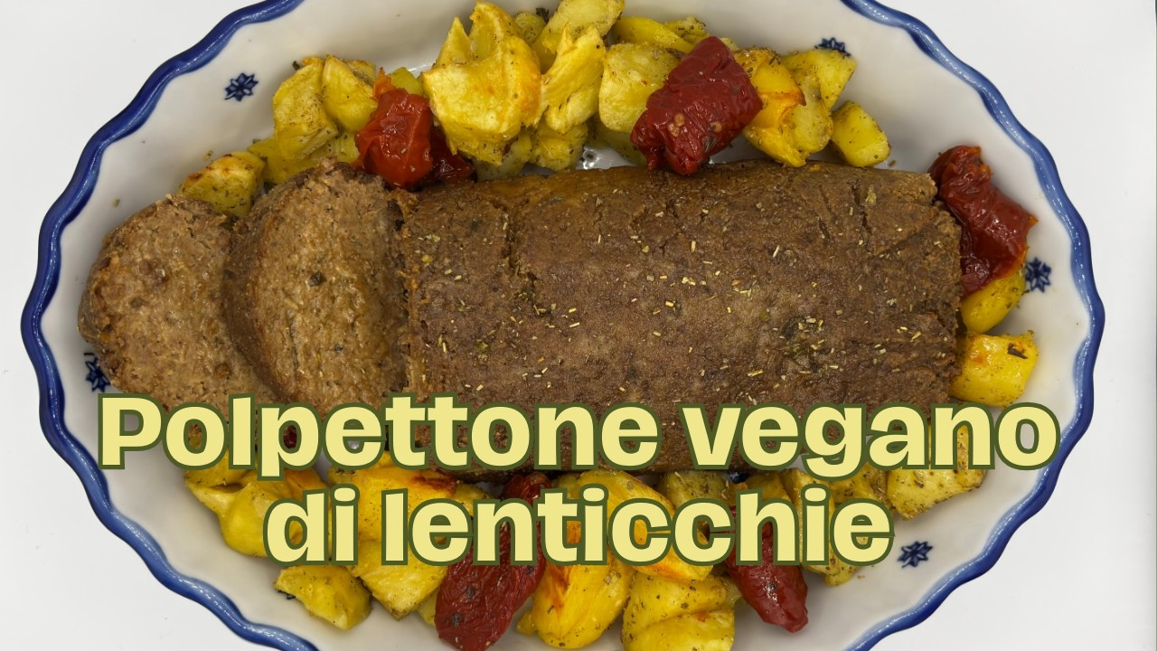 Polpettone vegano di lenticchie e tofu affumicato | Senza glutine, proteico e facile