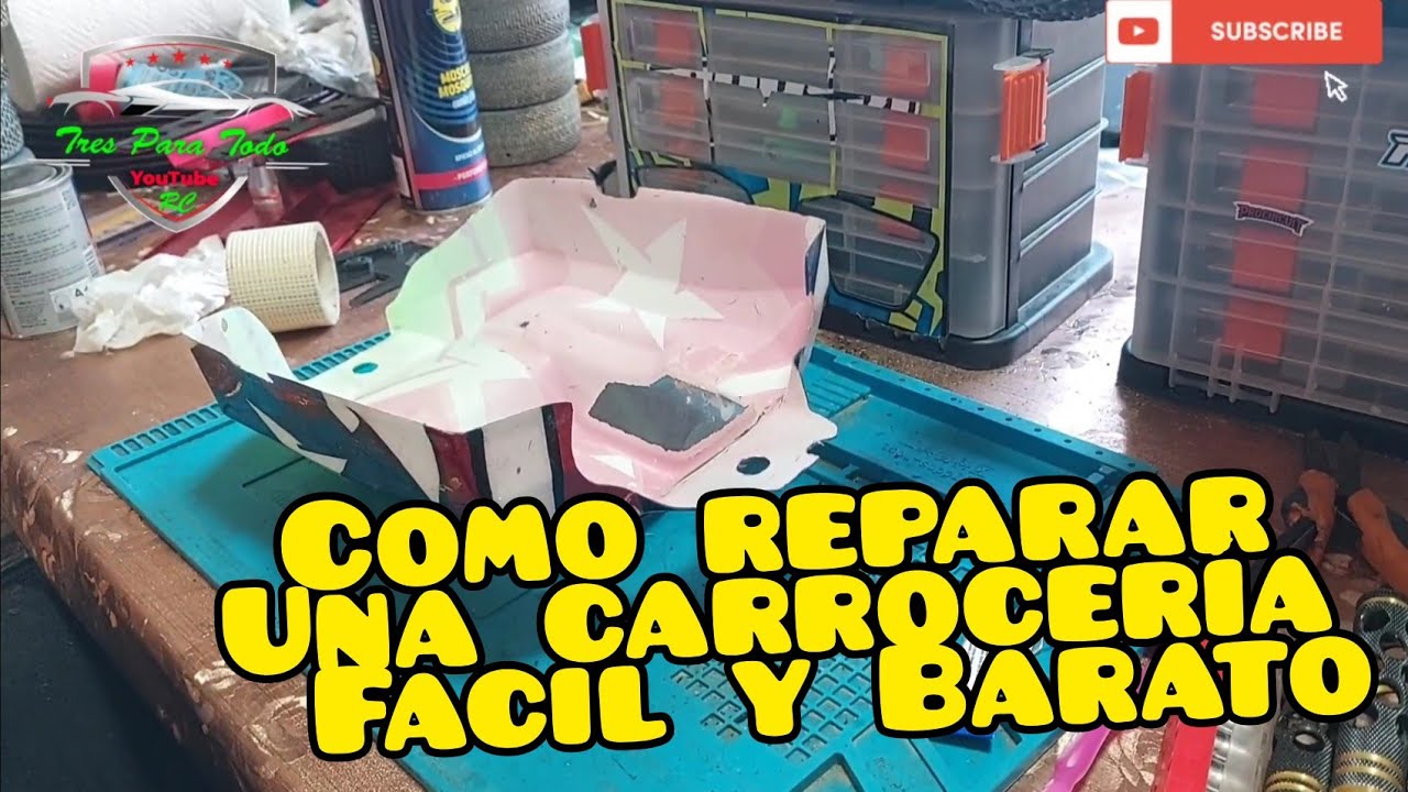 Como reparar la carrocería de un RC fácil y barato.