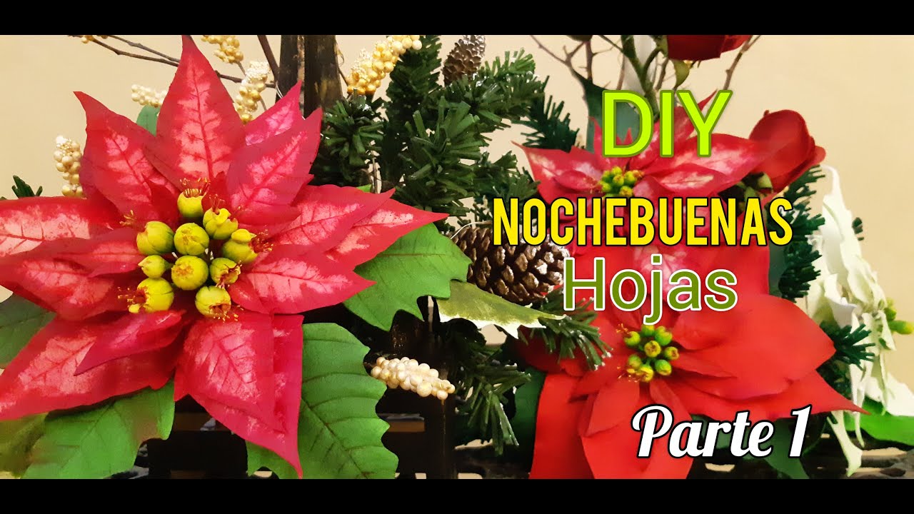 C&oacute;mo hacer una flor de Nochebuena jaspeada realista - Parte 1: Hojas. En vivo de Facebook (editado)