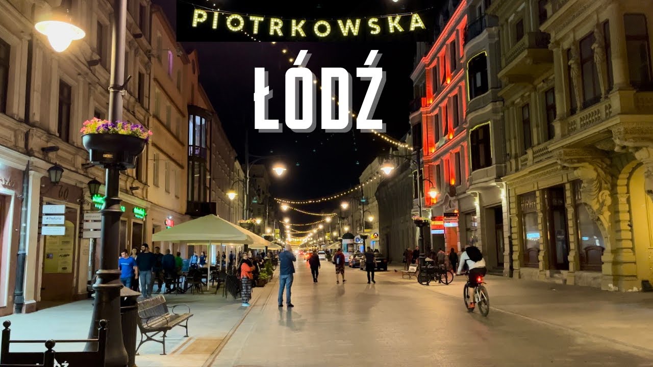 Nightlife in Piotrkowska Street, Łódź 🛶 🇵🇱 Poland