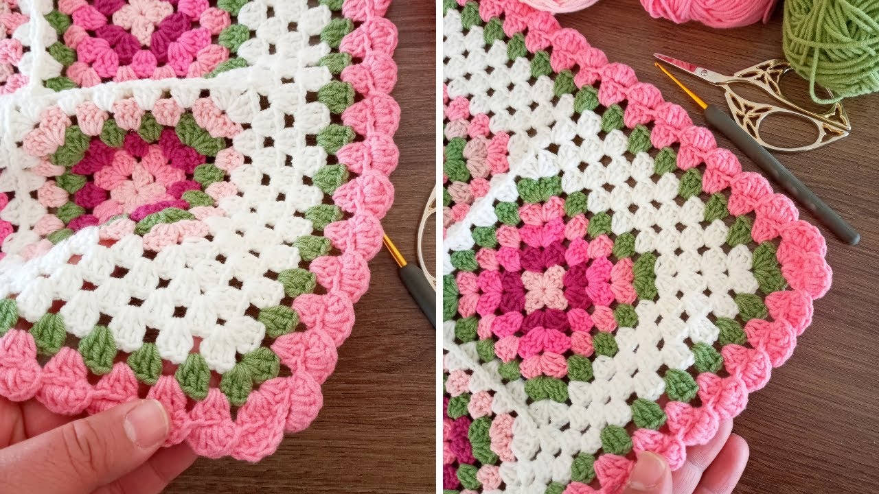 ÇOK ŞIK BİR BATTANİYE KENAR ÖRNEĞİ- CROCHET BORDER