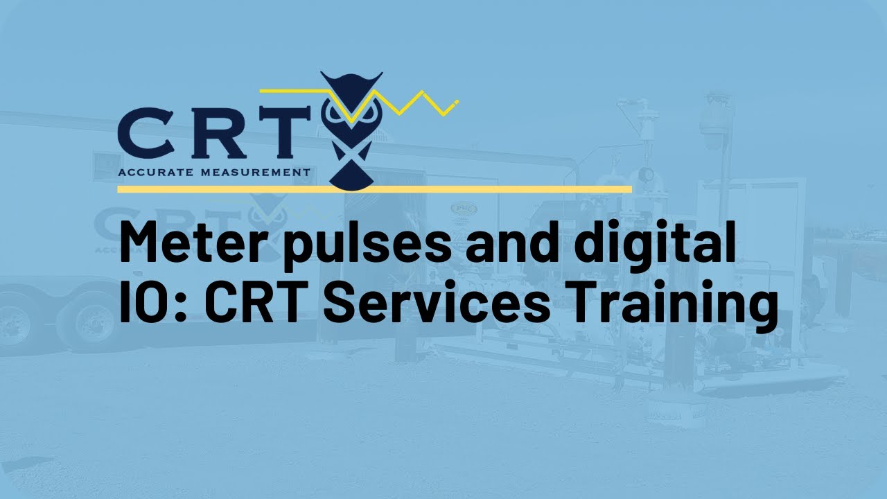 Meter pulses and digital IO: CRT Services Training