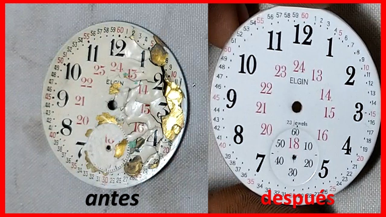 increíble restauración ✔ de caratula de reloj (retocar o restaurar esfera de reloj vintage)⌚