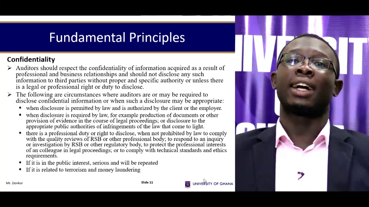 ACCT 304: Auditing - Session 4: Fundamental Principles of Auditing