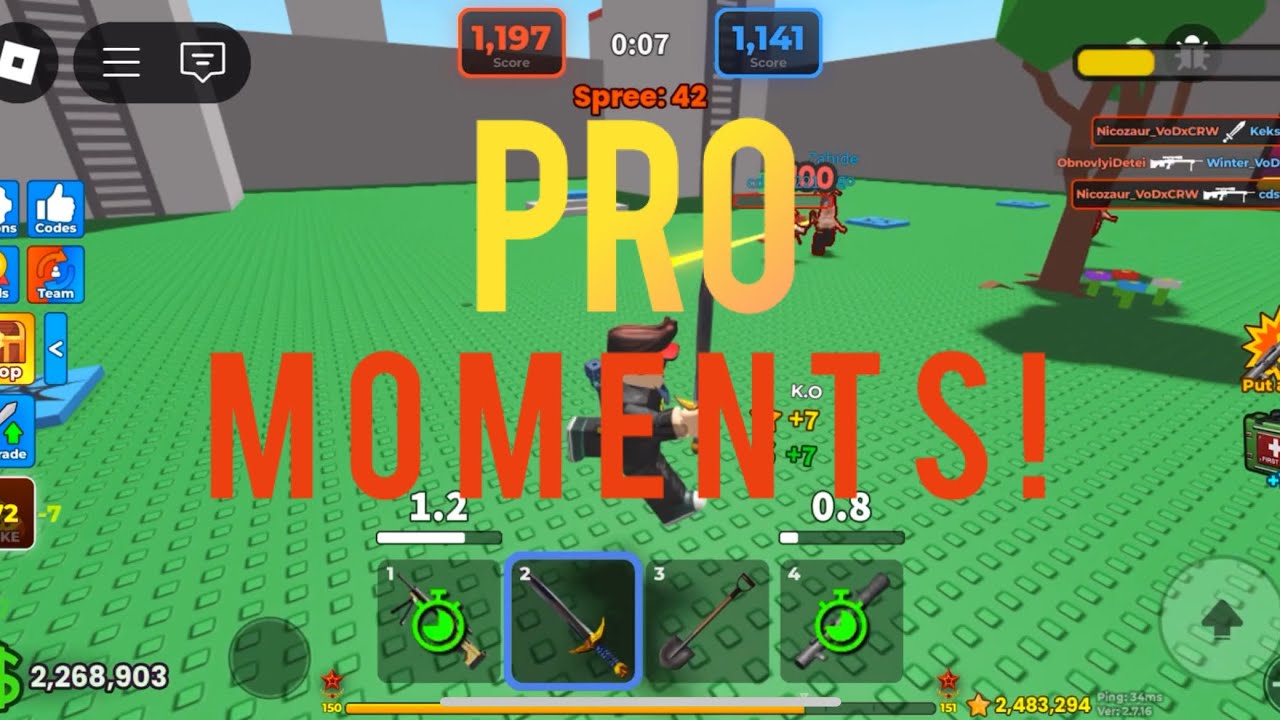 PRO MOMENTS! 🔥💯🎉 in Underground war 2.0 ⚔️ [NUKE]! ☢️ In Roblox!