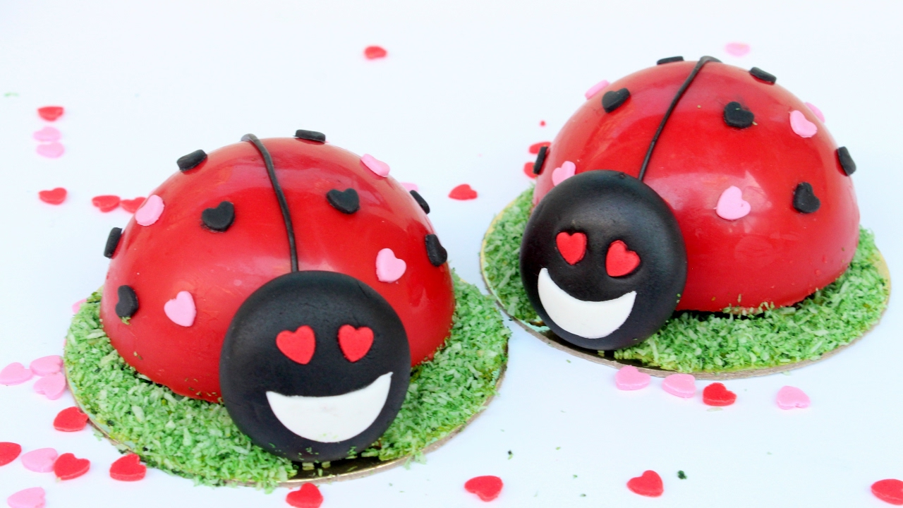 Love Bug Dessert | Chocolate mousse with Strawberry Jelly