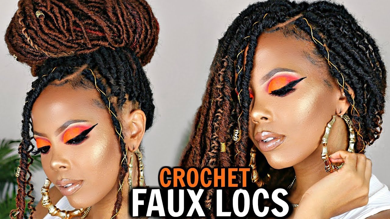 $40 EASY ILLUSION CROCHET FAUX LOCS JUST LIKE INDIVIDUAL LOCS|BEST LOCS ON 4C #NATURALHAIR TASTEPINK