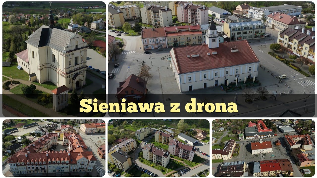 Sieniawa z drona - cz. 2 - rynek, kościoły, 