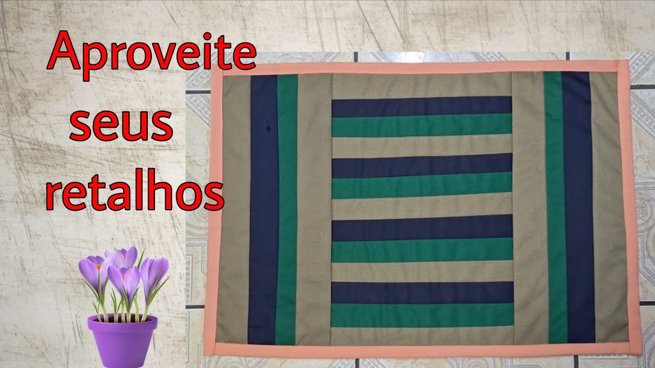 Tapete de Retalhos Tricolor Fácil #parainiciantes #tapetesderetalhos