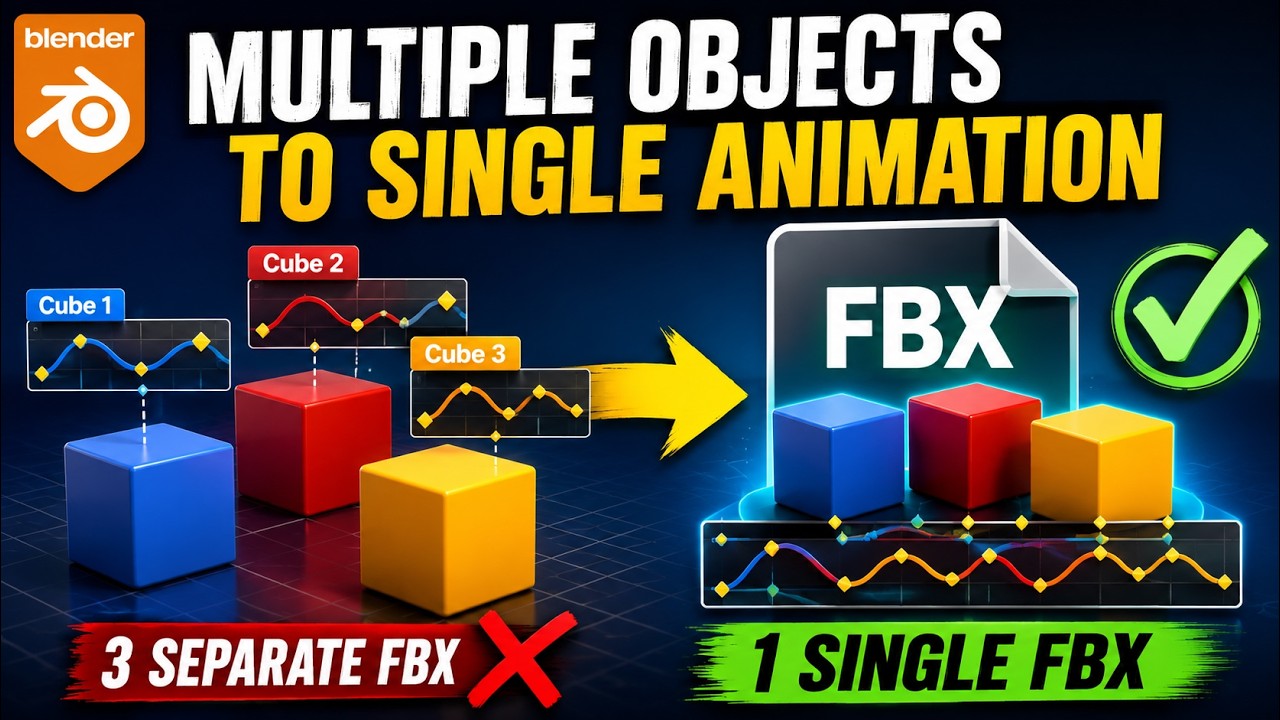 Blender FBX Export: Combine Multiple Objects Into Single Animation