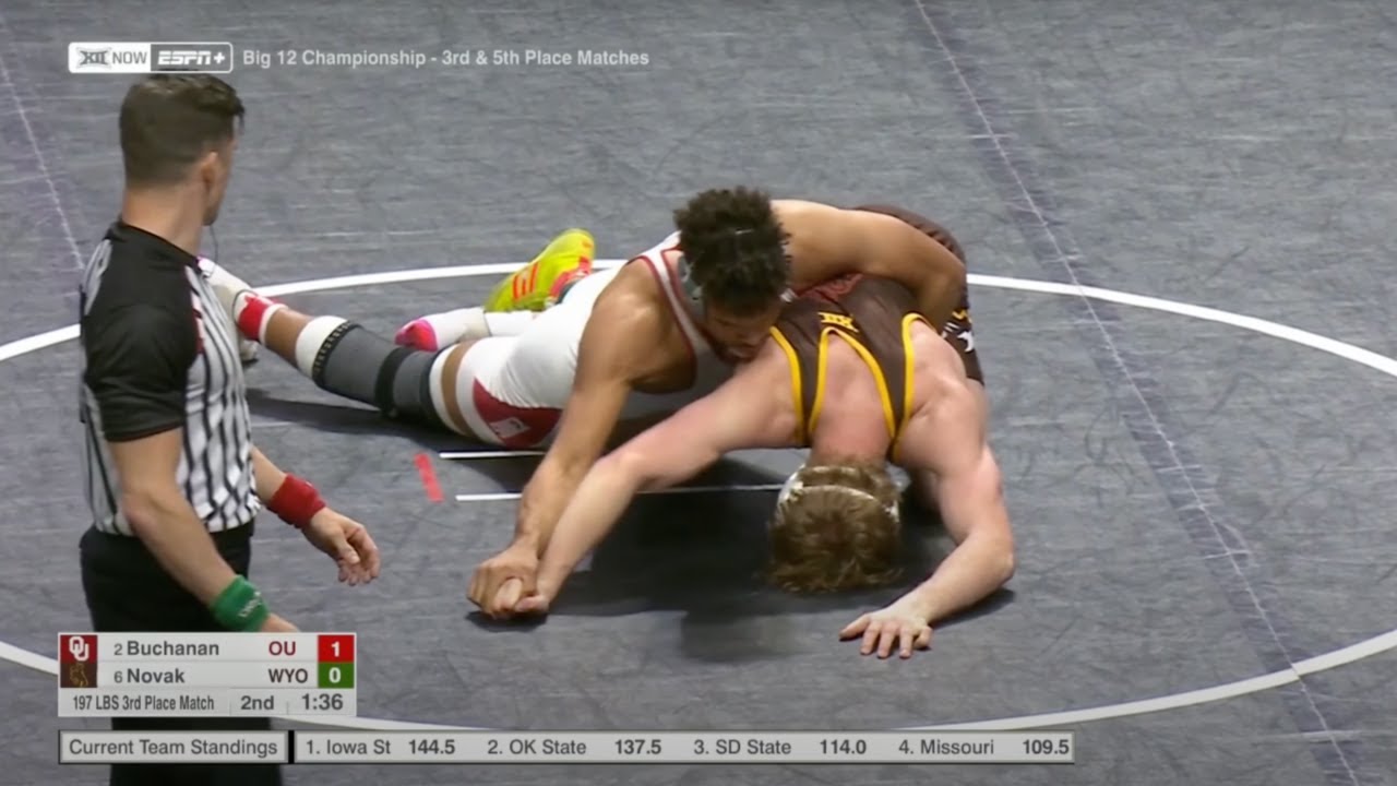 197lbs Stephen Buchanan (Oklahoma) vs Joseph Novak (Wyoming)