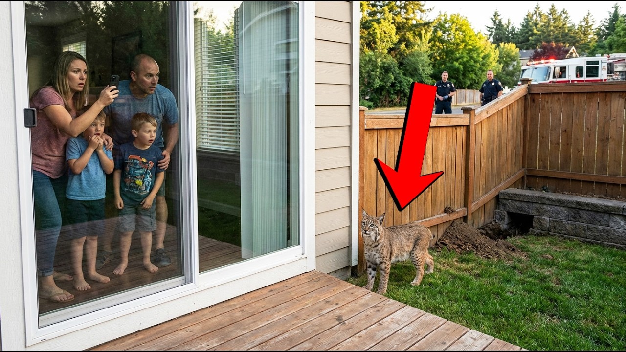Bobcat Kept Coming to One Backyard—Then the Family Realized It Was Trying to Show Them Something…