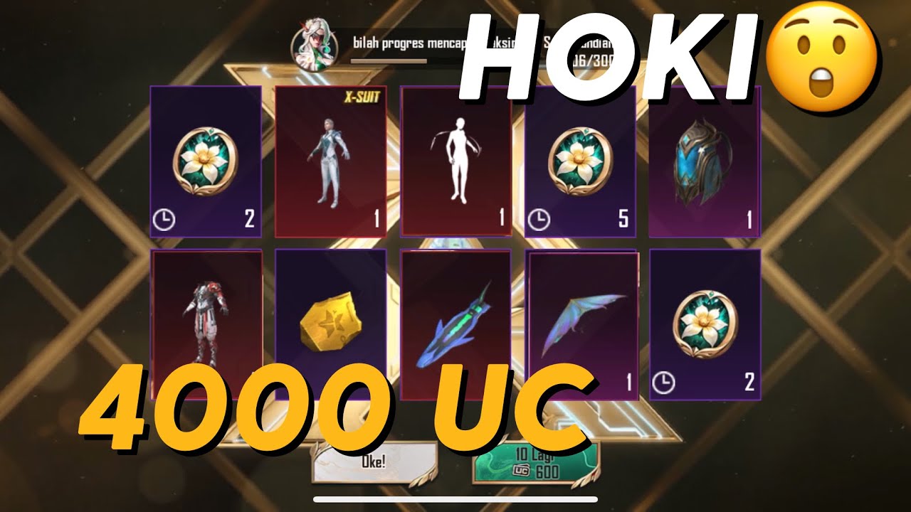 HOKI‼️ CUMA 4k UC GACA X-SUIT TERBARU ||PUBG MOBILE