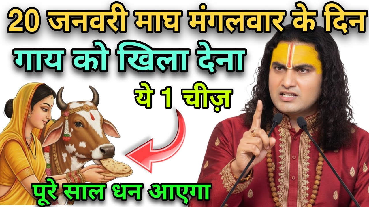 मंगलवार के दिन 20 जनवरी गाय को खिला देना यह एक चीज पूरे साल धन  आएगा#aniruddhacharyaji 