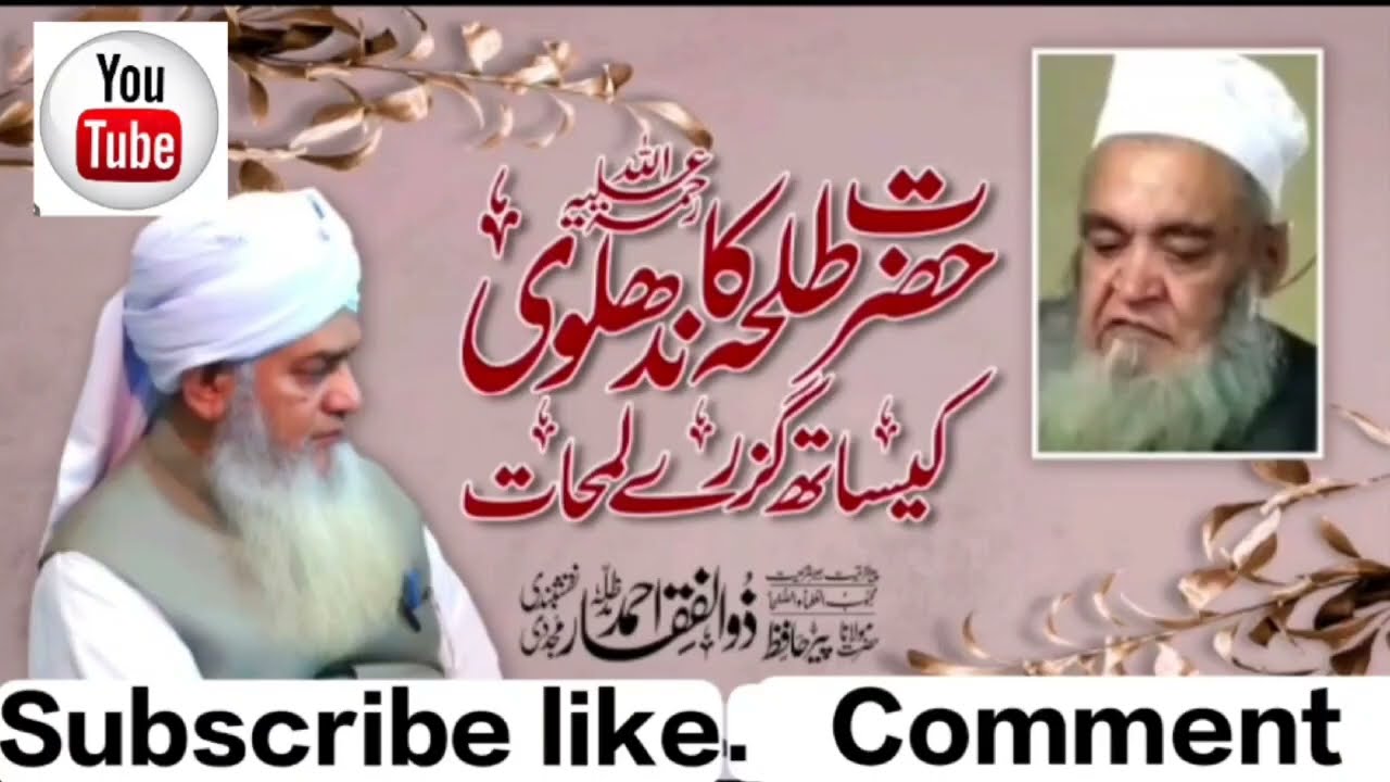 Hazrat Talha saharanpuri ke sath guzare lamhat peer zulfiqar Ahmad Naqshbandi  baya