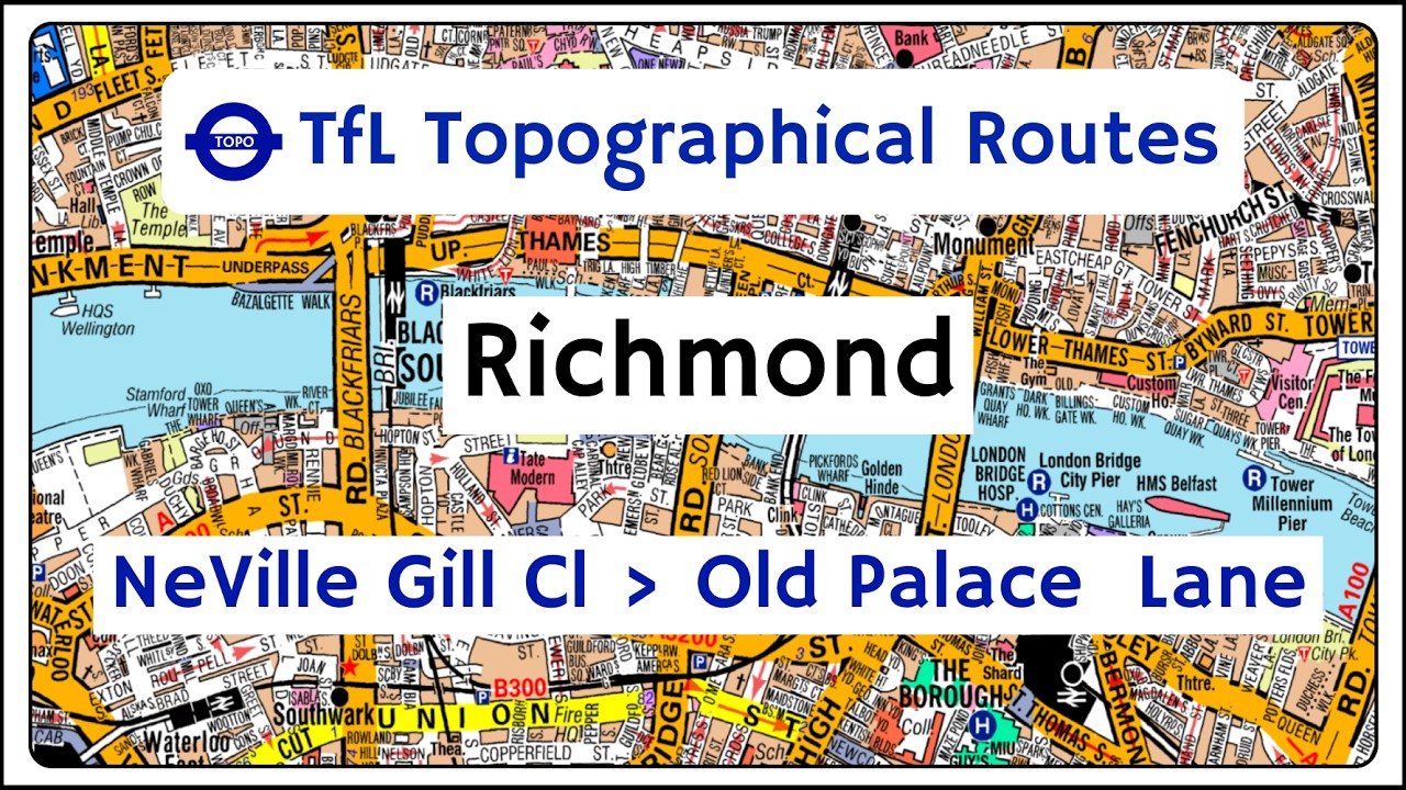 Richmond - Neville Gill Close to Old Palace Lane - TfL Topographical Assessment Route Planning
