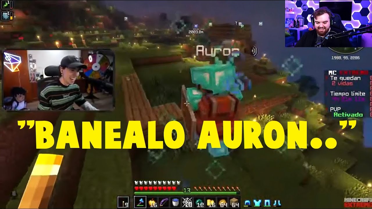 IBAI reacciona a la muerte de AURON - SPREEN mata a Auron |MINECRAFT EXTREMO|