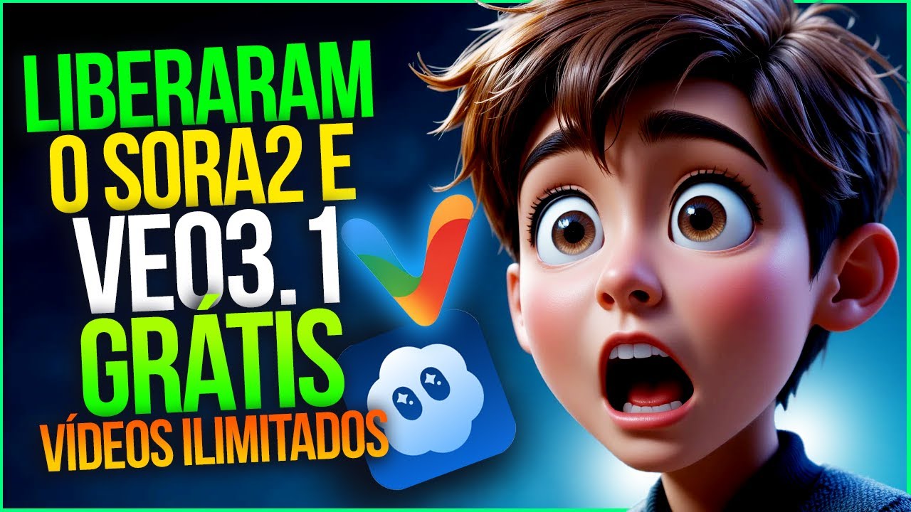 IA Gera Vídeos 100% Grátis e Ilimitado com Sora2 e Veo3.1 Sem Mara D’água